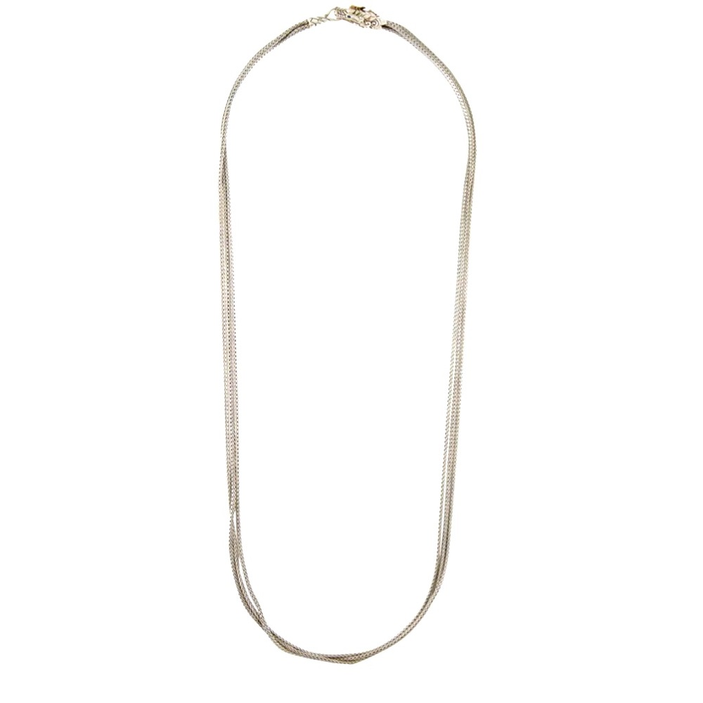 John Hardy Legends Naga Dragon sterling silver multi chain necklace.